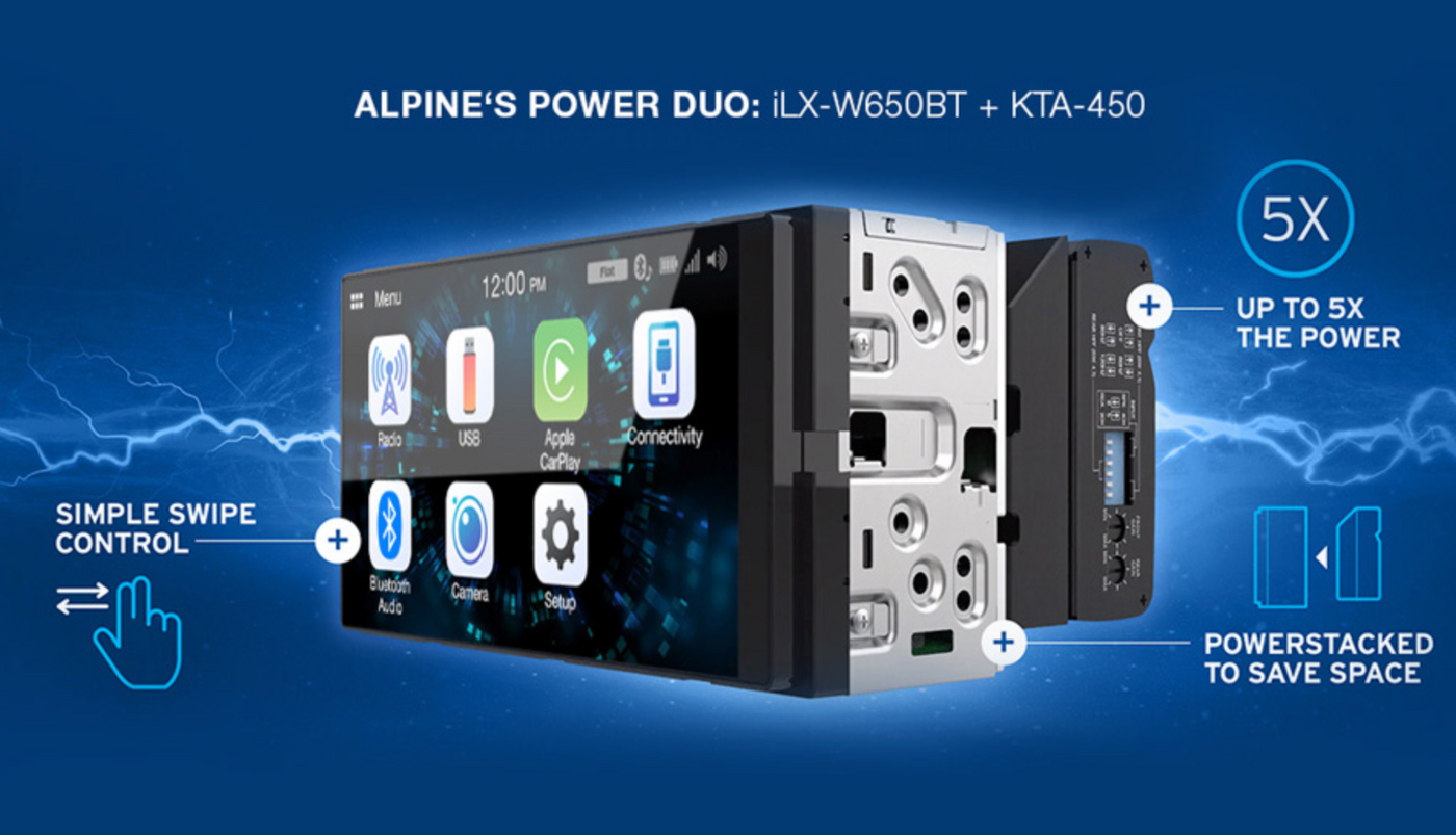 Alpine ILX-W650BT 7” Digital Media Player with Apple CarPlay, Android Auto