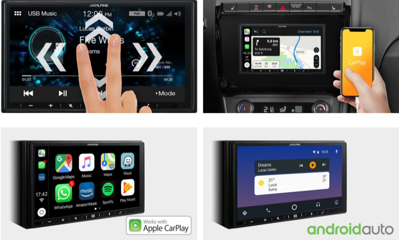 Alpine ILX-W650BT 7” Digital Media Player with Apple CarPlay, Android Auto